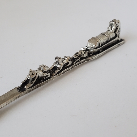 Vtg PCW 1985 Pewter Canada Yellowknife NWT Dog Sled Souvenir Collectors Spoon - Picture 10 of 17